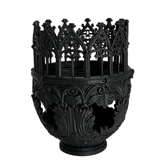 Pillar Candle Holders - Cathedral Design Decor,Candlestick Holder | for Home Dinner Room Fireplace Mantel Farmhouse Wedding