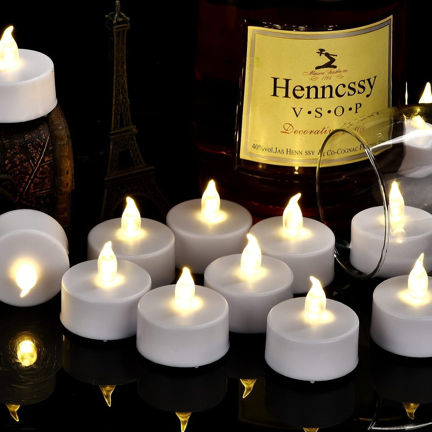 Hanzim Tea Light Candles with Remote Control,Flickering Flameless LED Candle,Long Lasting 400+Hours,Battery Operated,with Timer for Home Decoration Seasonal &Festival Celebration WarmWhite (50pcs)
