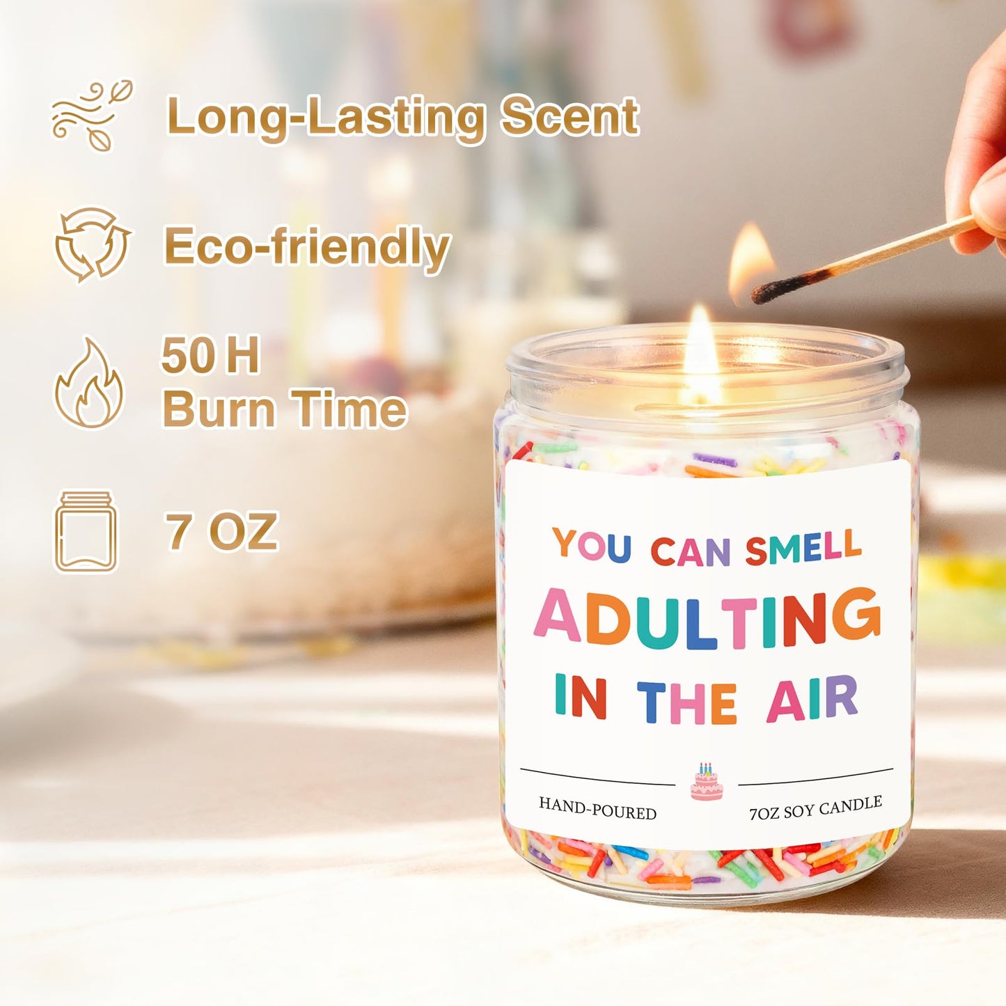 18th Birthday Gifts for Girls Boys, Happy 18th Birthday Decoration for Teens, Gift for Turning 18 Year Old Girl, 2008 18 Bday Present for Daughter, Son, Granddaughter, Niece, Friend - Vanilla Scented