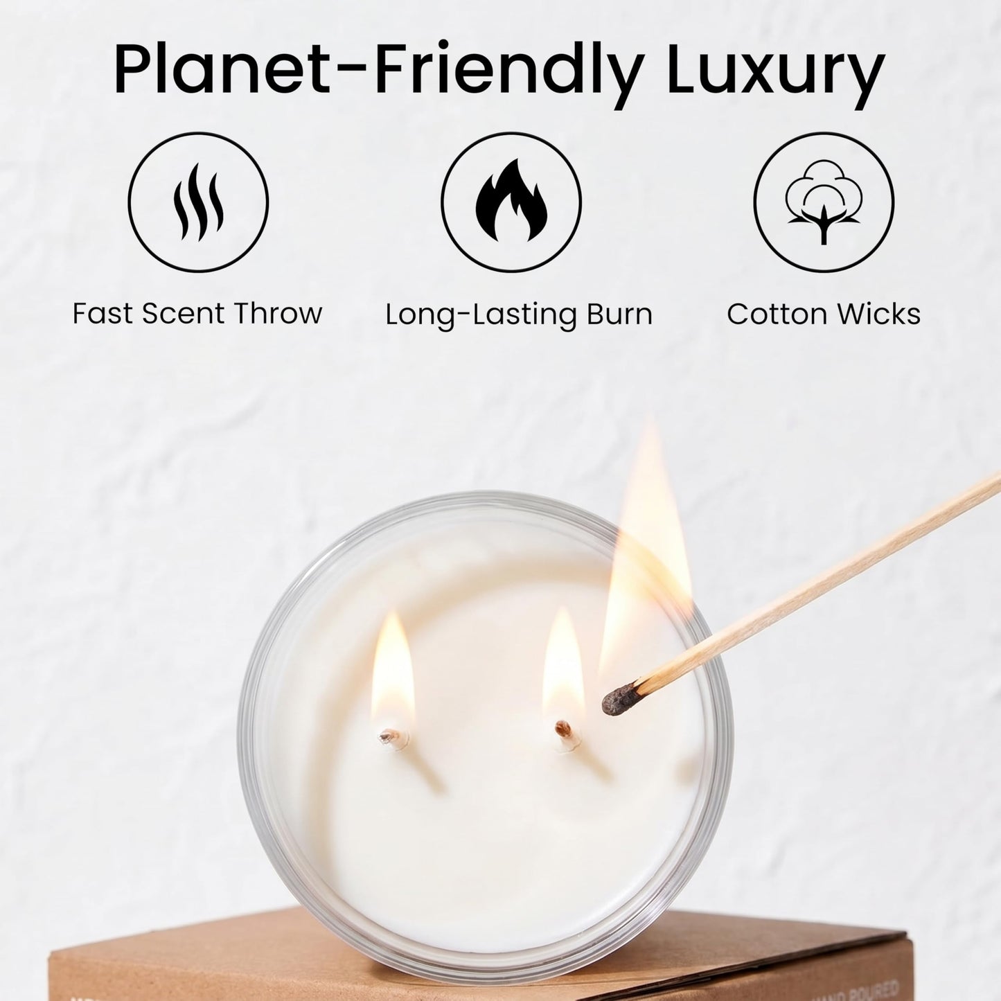 Tropical Getaway Coconut & Grapefruit Scented Candle | 14oz Soy Wax | 50+ Hour Long Lasting Burn | Reusable Glass Candle Jar with Bamboo Lid & Eco Friendly Gift Box |Luxury Scented Candle for Home