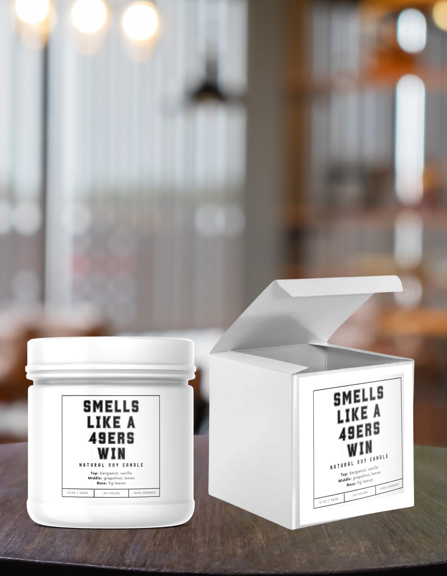 Smells Like a Bills Win Sports Candle - Scented Soy Wax Candle (8.0 oz) 50-60 Hour Burn Time, Cotton Wick, Frosted White Glass Jar, (Vanilla)