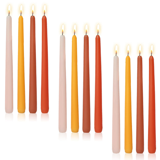 Gedengni Scented Candles Colored Taper Candlesticks,10 inches Dripless Tapered Candles Colorful Candle Sticks Orange Scent Candlestick for Wedding Home Party Women Gift,12pcs (8D-ORANGEGRA)