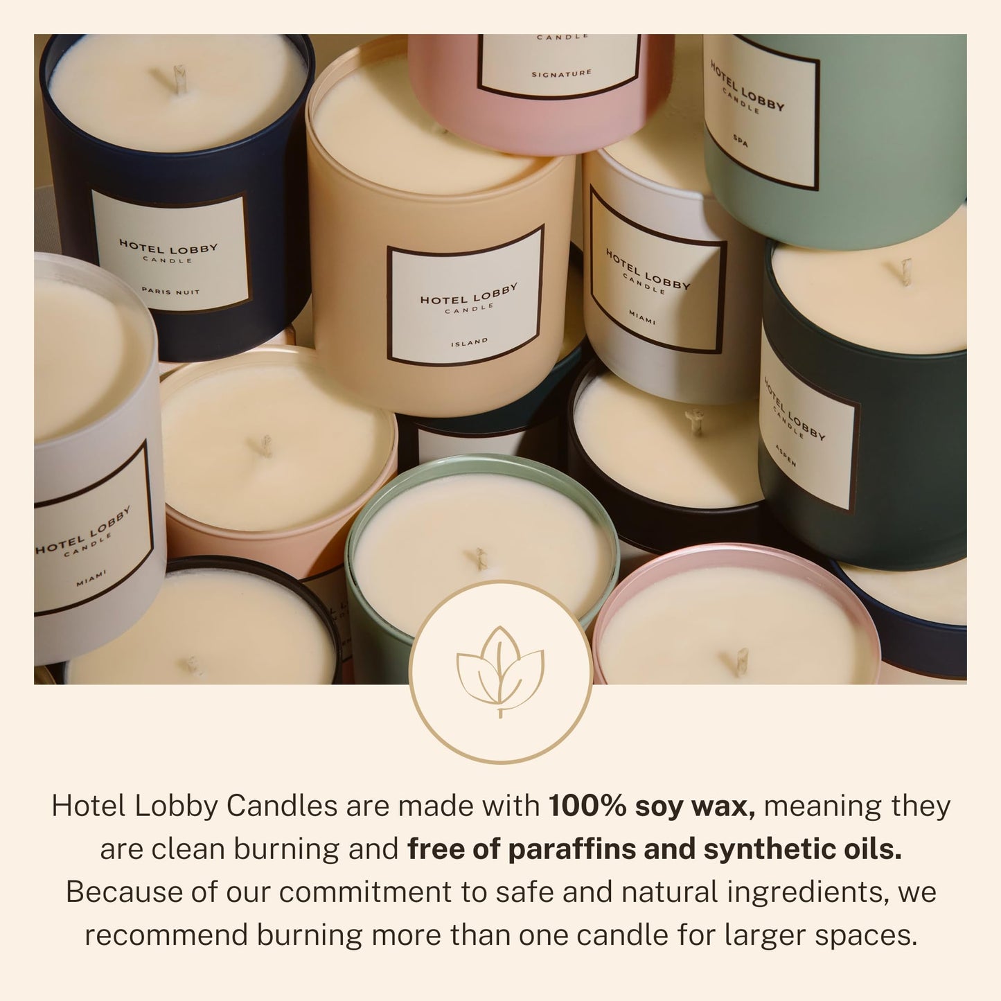Hotel Lobby Napa Valley Candle – Luxury Hand-Poured 9.75oz 100% Soy Wax with Black Currant, French Oak, Sweet Soil, and Mulberry – Paraffin-Free, Infused with Essential Oils, 65-Hour Clean Burn