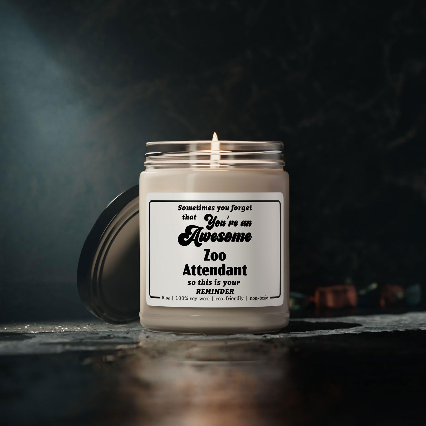 Zoo Attendant Candle Gifts for Women Men - Appreciation Thank You Birthday Retirement Graduation - Animal Caretaker Staff Employee Boss Manager - 9oz Soy Wax Cinnamon Vanilla Scent
