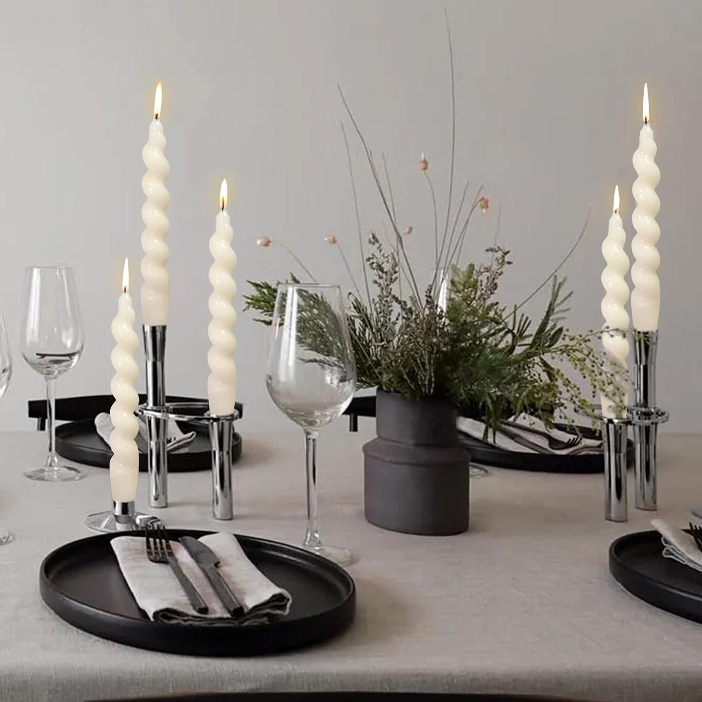 Spiral Taper Candle Twist Candles Dinner Candles Unscented Candle Stick Elegant Design for Home Décor Weddings Party Festive Seasons Holiday