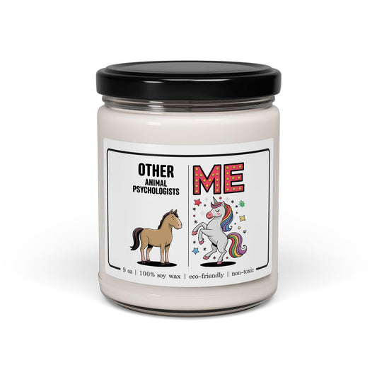Funny Animal Psychologist Gifts for Women - Other Animal Psychologists vs Me Unicorn Candle for Coworker Staff Employee Boss - Christmas - 9oz Soy Wax Cinnamon Vanilla Scent