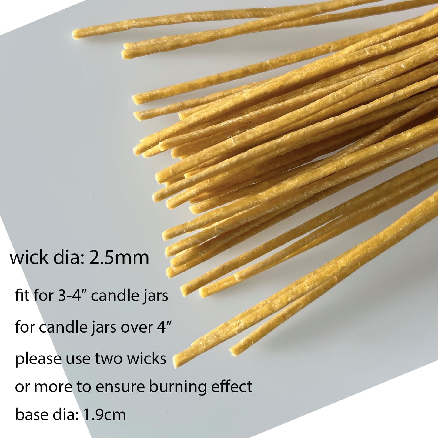 Candle Wicks 200 PCS 8 inch Hemp Candle Wicks 2.5mm Organic Beeswax Candle Wicks for Candle Making Edible Candle Wick for Butter Candle Hemp Candle Wick