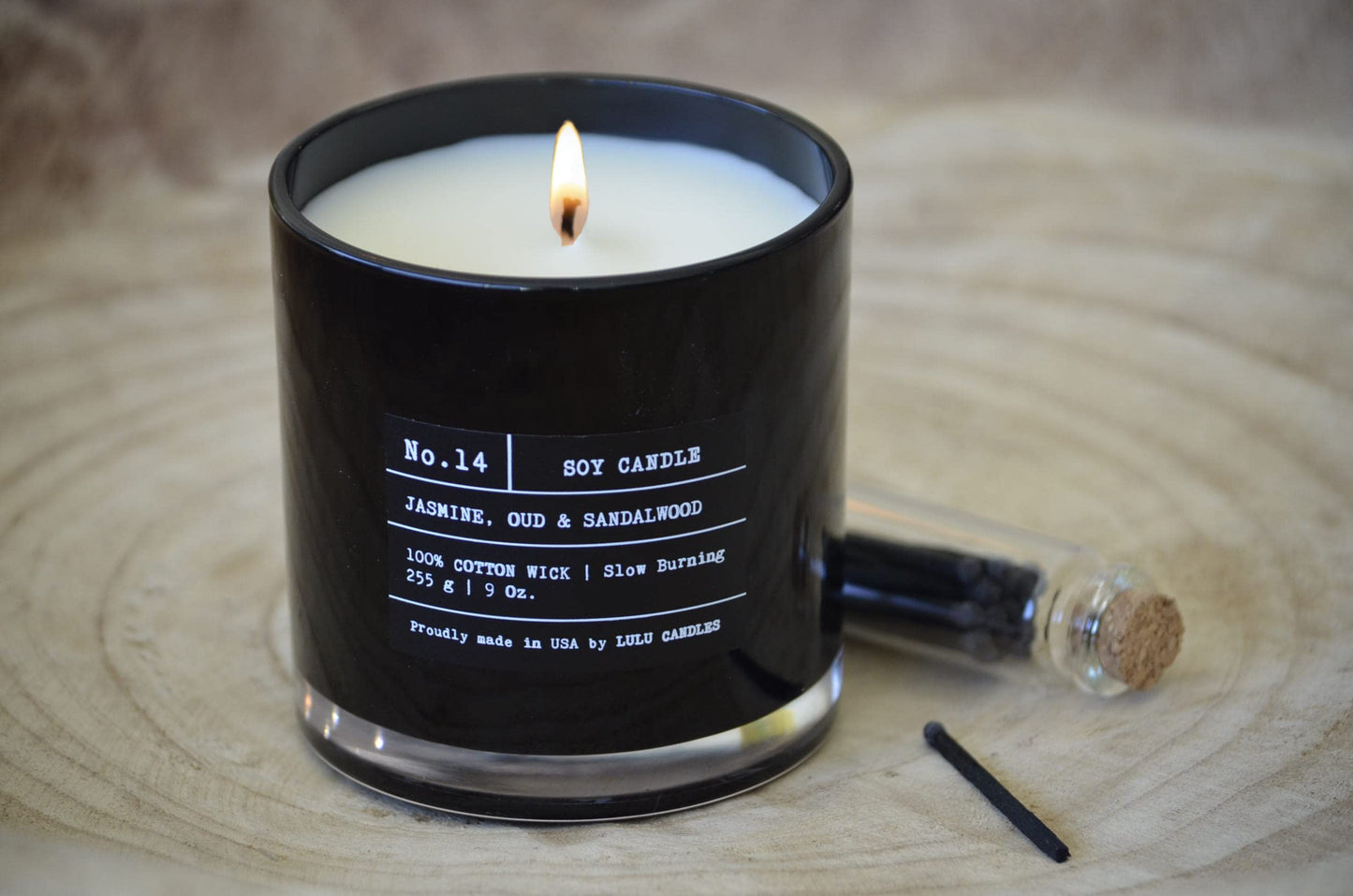 Lulu Candles | Jasmine, Oud & Sandalwood | Luxury Scented Soy Jar Candle | Hand Poured in The USA | Highly Scented & Long Lasting (9 Oz. 2 Pack)