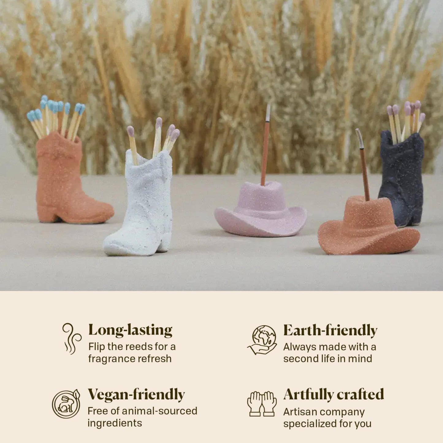Paddywax Nashville Cowboy Boot Candle Collection Scented Soy Wax in Ceramic Vessel, Home Décor Candle for Living Room, Bedroom & Office, Western Inspired, 6 oz, Yuzu Woods