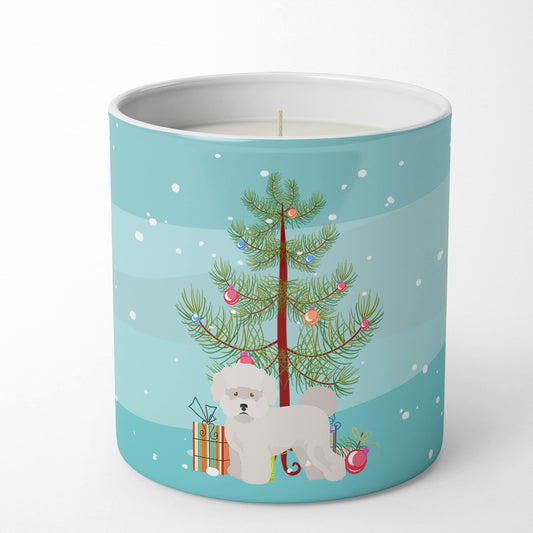 Caroline's Treasures CK3445CDL Bichon Frise Christmas Tree 10 oz Decorative Soy Candle Nature Soy Wax Essential Oil Home Decor Ideal for Bedroom Kitchen Bath Office Gift, 10 oz