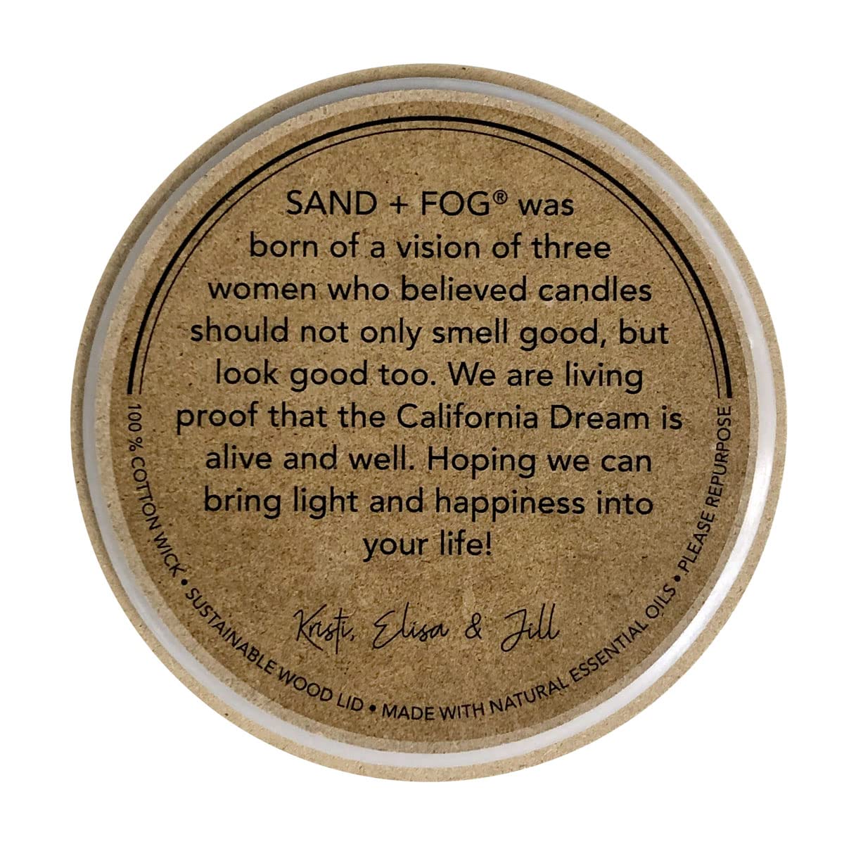 Sand + Fog Scented Candle- California Beach House -Additional Scents and Sizes–100% Cotton Lead-Free Wick-Luxury Air Freshening Jar Candles-Perfect Home Décor for Cocktail Table– 23oz