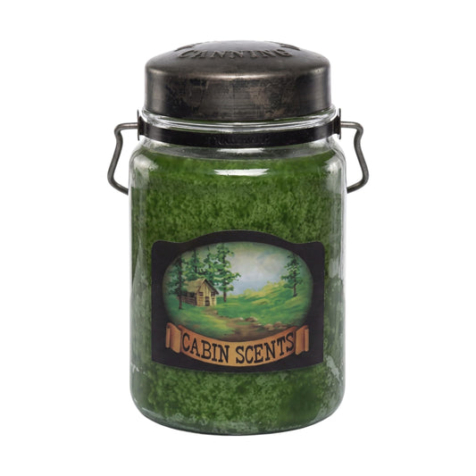 McCall’s Candles | Cabin Scents | 26 oz Scented Candle | USA-Poured | Vintage Rustic Jar with Carrying Handle | Spicy Pine & Outdoorsy Fragrance