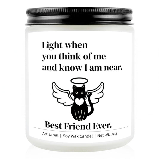 Cat Memorial Gifts for Loss of Cat, Cats Memorial Lavender Scented Candle, Loss of Cats Sympathy/Remembrance/Bereavement/Passing Away Gifts, Pet Sympathy Memory Gift