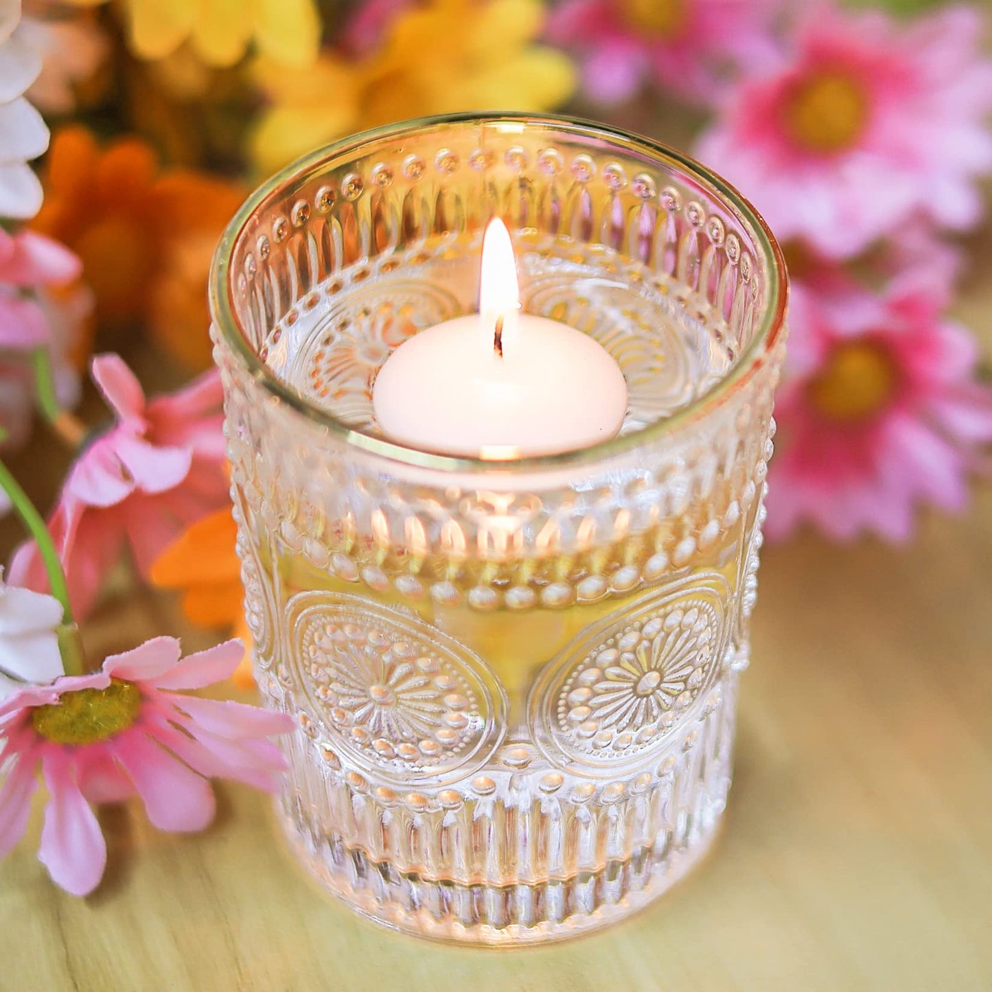 Floating Candles Centerpieces - 20 Pack 2 Inch Floating Candles for Centerpieces, Nice for Halloween, Christmas, Thanksgiving, New Year & More - Good for Home Decor & Centerpieces (White)