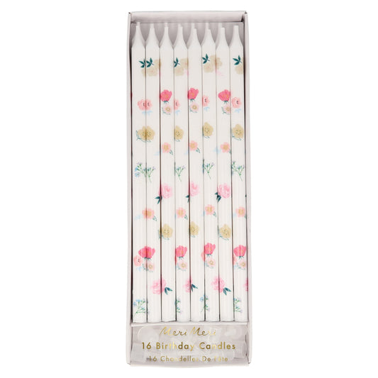 Meri Meri Happy Birthday Candles for Cake (Pack of 16), 2 Sizes of Birthday Cake Candles, Unscented, Meri Meri Candles