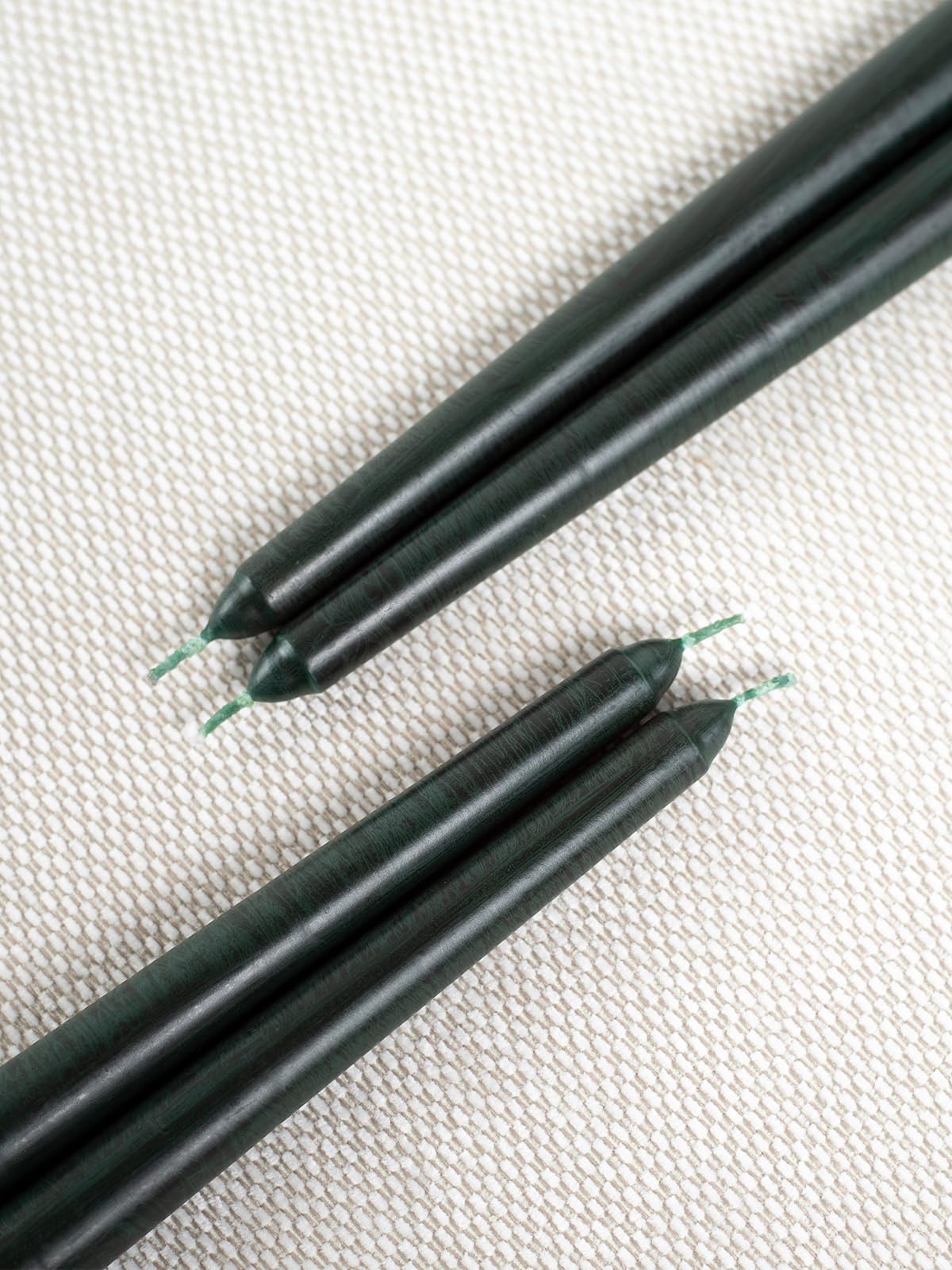 CANDWAX Black 10 inch Taper Candles Pack of 4 - Unscented Smokeless Dripless Tall Candle Sticks - Perfect for Home Decor, Special Occasions and Ordinary Events - Black Taper Candles