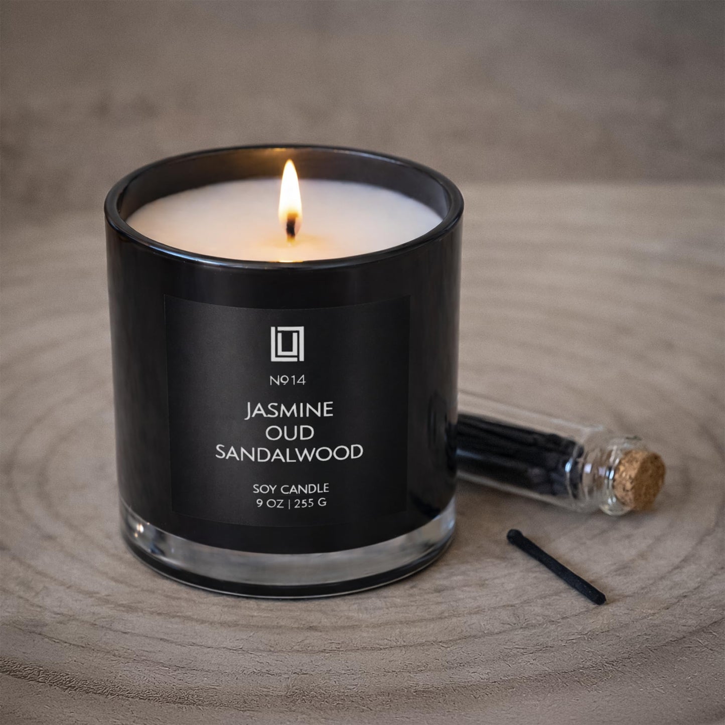 Lulu Candles | Smoked Bergamot | Smells Smokey and Citrusy | Luxury Scented Soy Jar Candle | Hand Poured in The USA | Highly Scented Long Lasting (9 Oz.)