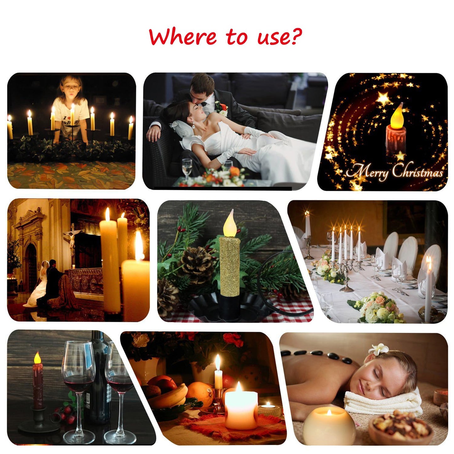 CVHOMEDECO. Glitter Flameless Candles Flickering Battery Operated LED Taper Candles with Timer for Home, Wedding, Halloween, Christmas Decor. Gold, 4-3/4 Inch, Set of 3