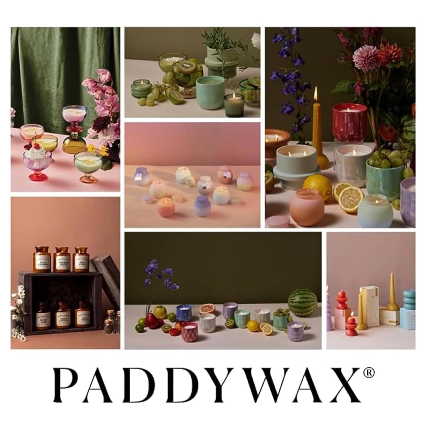 Paddywax Artisan Apothecary Scented Candle with Lid in Reusable Glass Jar, Clean-Burn Soy Candle with Approx. 54 Hour Burn Time, Amber & Smoke, 8 oz.