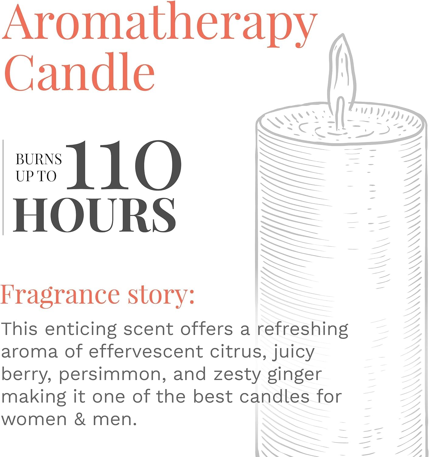 Candle-lite Scented Candles, Fresh Lavender Breeze Fragrance, One 18 oz. Single-Wick Aromatherapy Candle with 110 Hours of Burn Time, Light Purple Color