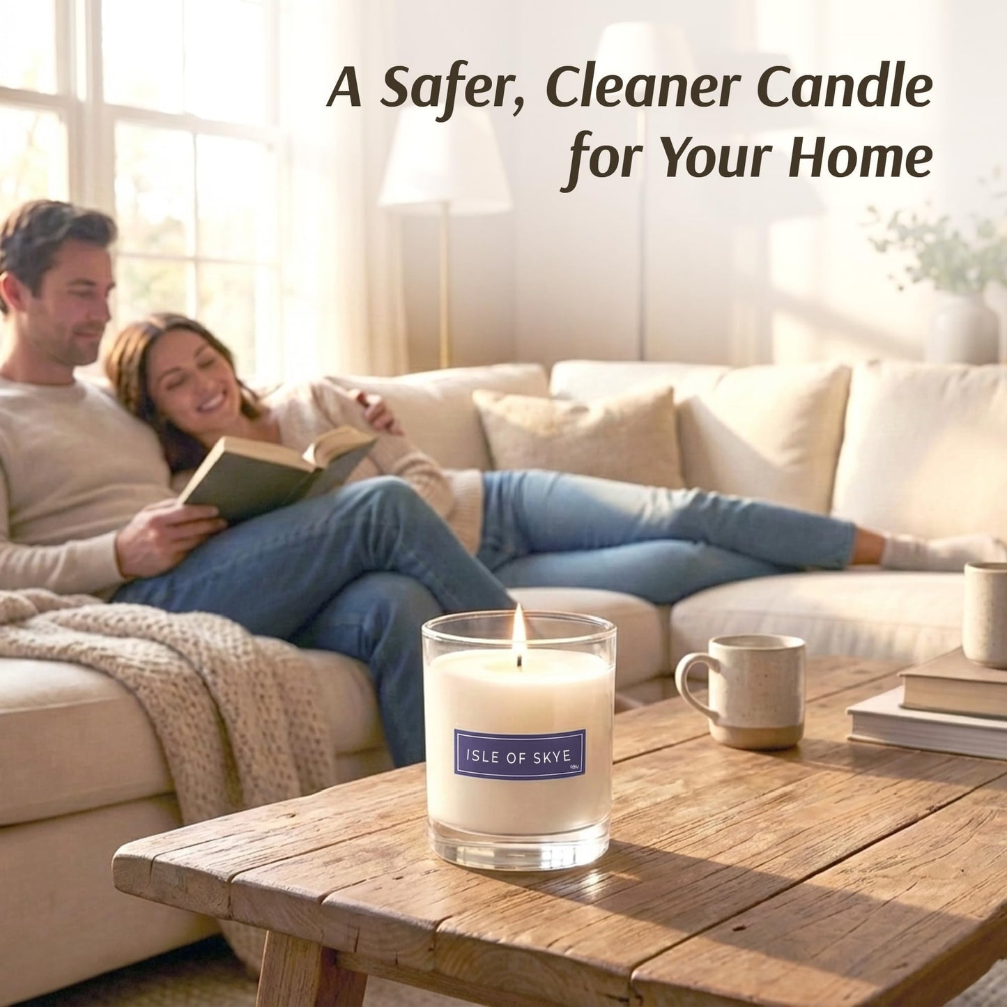 Isle of Skye Luxury Scented Candle – Natural Plant Based Wax, 9oz – Fir Balsam, Sage, White Orchid & Eucalyptus - Long Lasting 60 Hour Burn – Non-Toxic, Hand-Poured in USA for Home