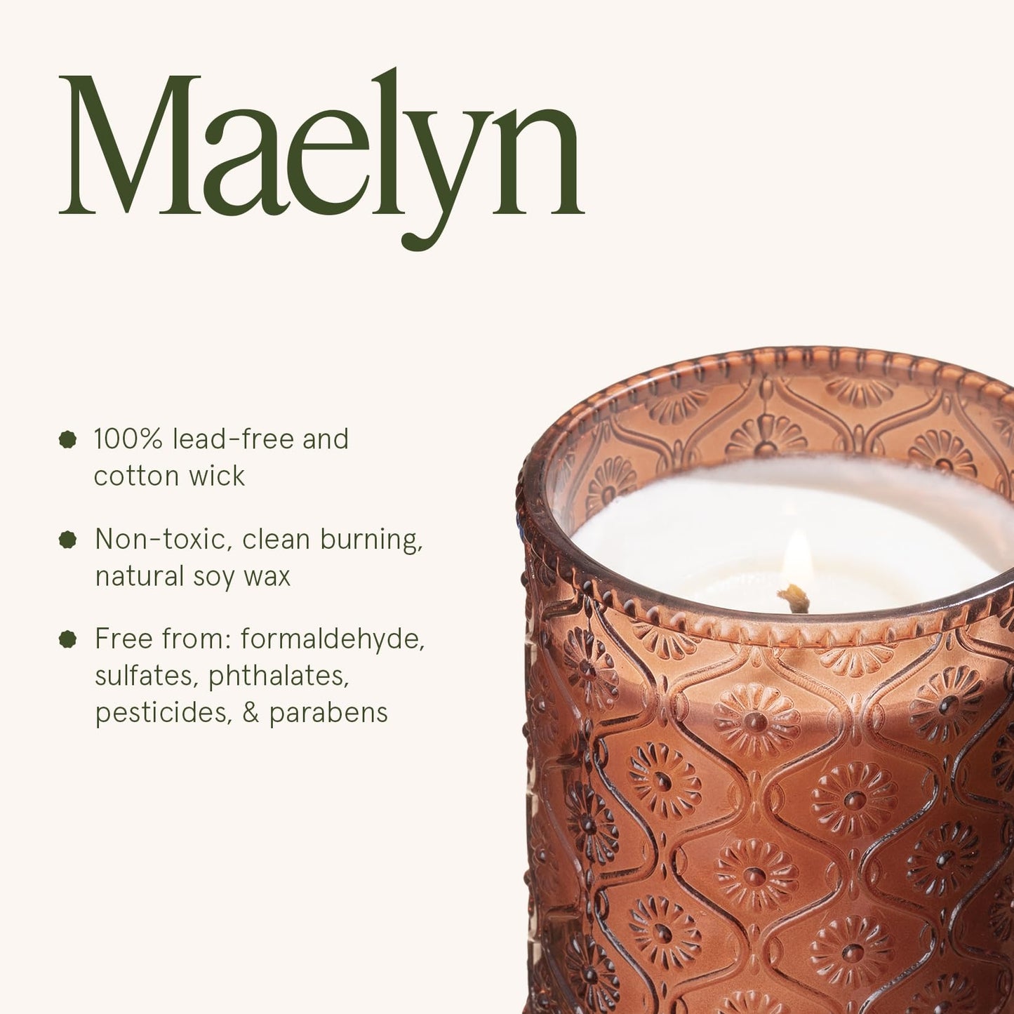 LA JOLIE MUSE Hearth & Velvet Flames Candle - Saffron, Clove, Vanilla | 6 oz Natural Soy Wax | 40 Hours Clean Burn | Elegant Home Décor | Gift-Ready for Hosts & Gatherings