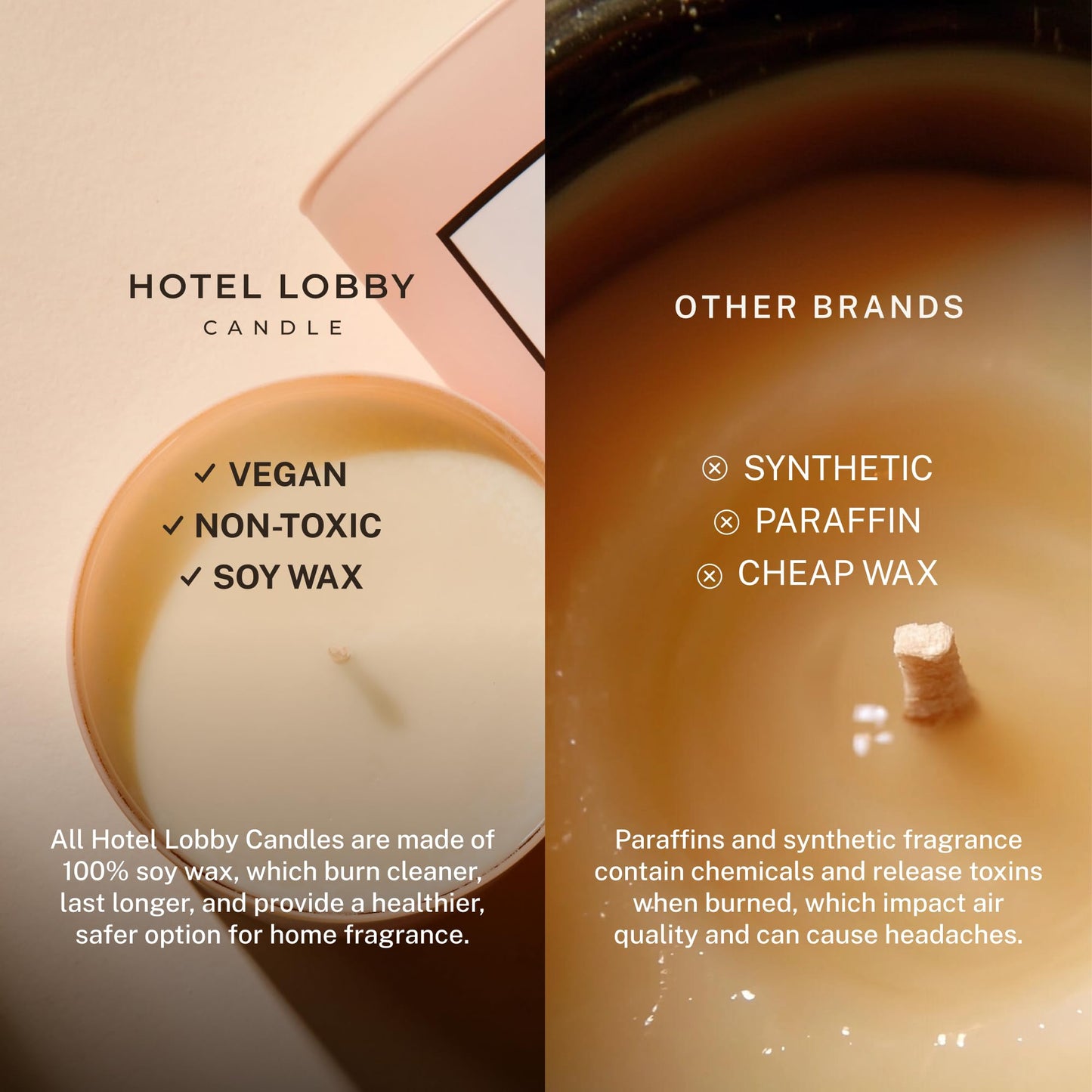 Hotel Lobby Paris Nuit Candle – Luxury Hand-Poured 9.75oz 100% Soy Wax with Black Musk, Wood, Rum, Mahogany, and Tobacco – Paraffin-Free, Infused with Essential Oils, 65-Hour Clean Non-Toxic Burn