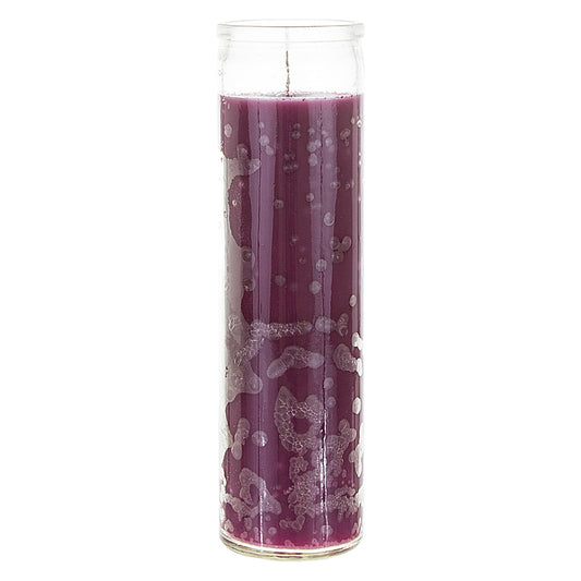 Mega Candles 1 pc Unscented Purple 7 Day Glass Container Devotional Prayer Candles, Premium Wax Candle 2 Inch x 8 Inch, Sanctuary, Vigils, Prayers, Blessings, Religious, Memorials, Remembrance
