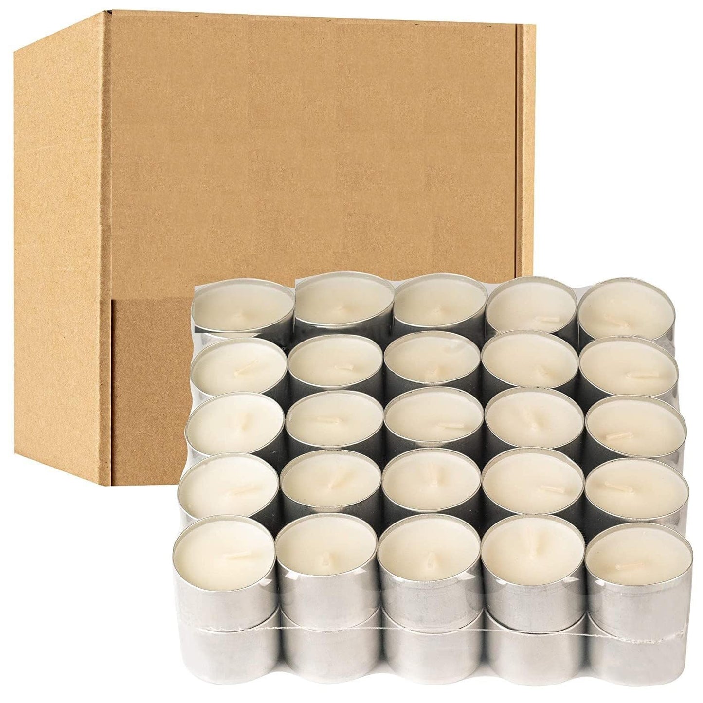 Tealight Candles 100% Pure Wax, Unscented, Long Burning Tealight, 9 Hours Burn time, White Unscented Tea Light Candles (Pack of 100)