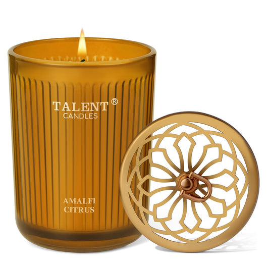 Jar Candles for Home Scented | Aromatherapy Candles Gifts for Women & Men | Natural Soy Candle | 8.4oz Traditional Style | Amalfi Citrus