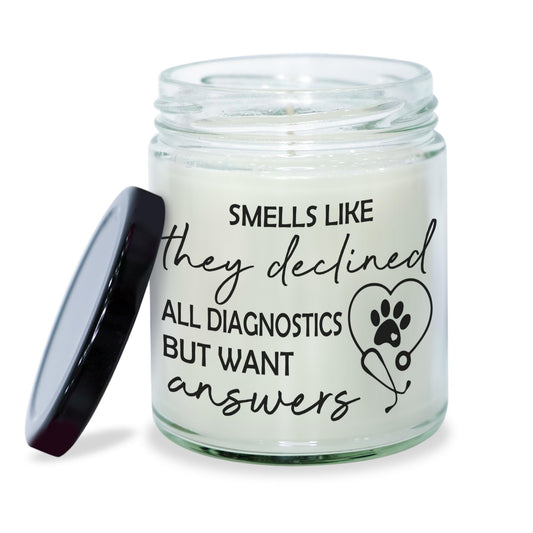 MEDROC Funny Veterinary Medicine Candle - 9oz Vanilla, Vet Gifts for Women Men, Vet Tech Week Gifts for Technician Veterinarian Assistant Receptionist Animals Care Doctor