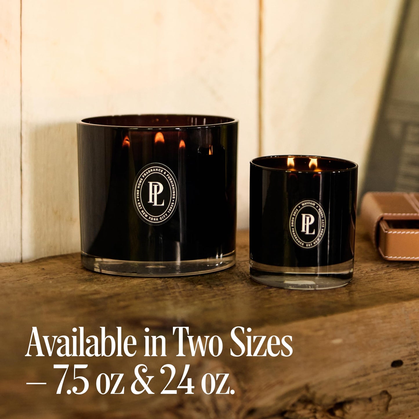 Preston Lane Luxury 2-Wick Scented Candle, Terrace View, 7.5 oz Hand-Poured in USA | Long Burn Time (20–30 Hrs), Vegan Soy Wax Blend, Decorative Glass Vessel, Fine Italian Fragrance