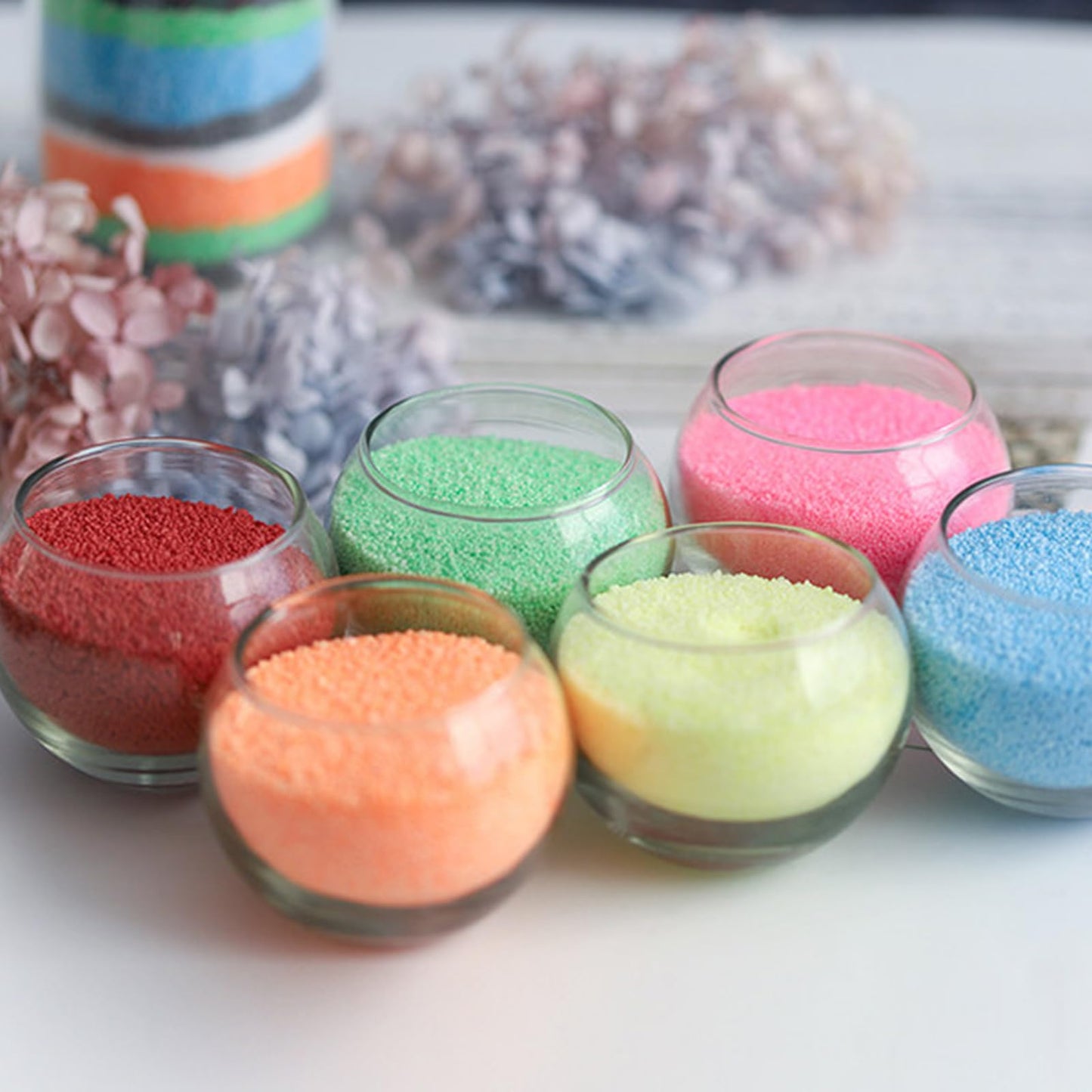 CoolCrafts Sand Wax Candle with Wicks 2 LB Pearled Sand Candle Bulk for Candle Making, Wedding Decor, Crafts - Yellow