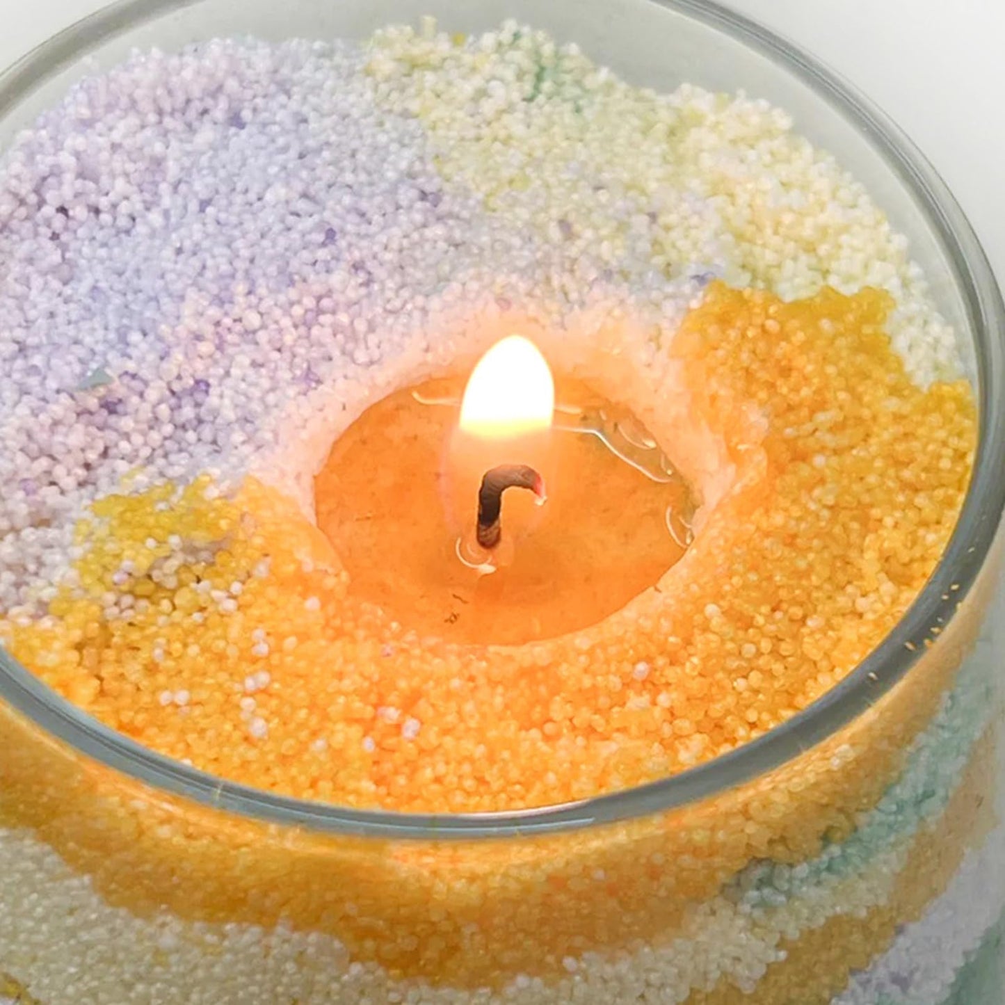 CoolCrafts Sand Wax Candle with Wicks 2 LB Pearled Sand Candle Bulk for Candle Making, Wedding Decor, Crafts - Green