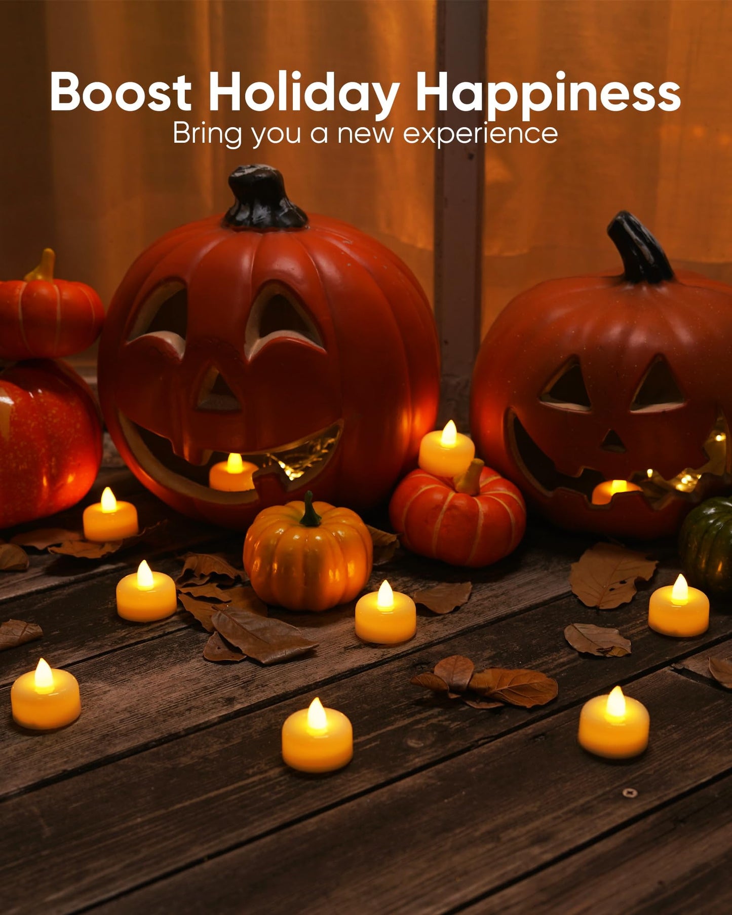 Amagic 24 Pack Flameless LED Tea Lights Candles Battery Operated, Electric Fake Tealight Candles for Votive, Halloween, Christmas, Home Decor, Wedding, Table Decor (24Pack)