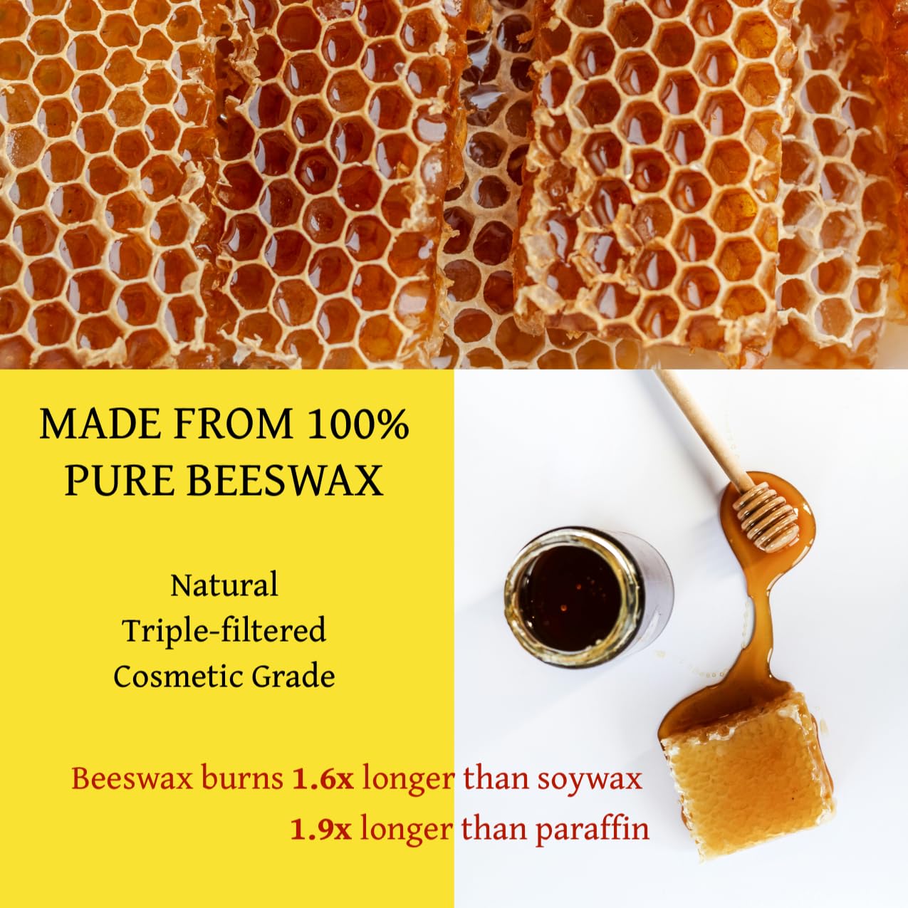 RUTH & ROSE Fraser Fir Scented Candle, 100% Beeswax Candle for Home, 8oz, +65 Hours Burn Time, Aromatherapy Non Toxic Candles, Gift for Women & Men, Made in USA, Perfect for Travel or Gifting