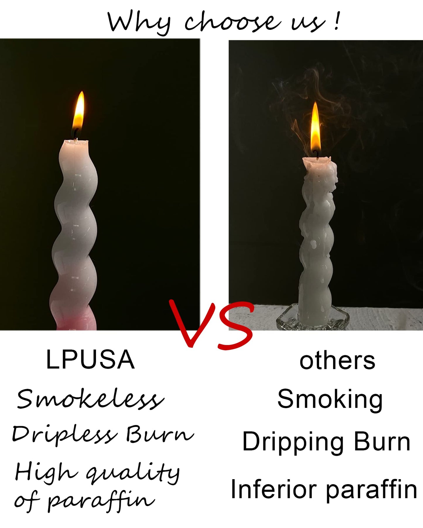 LPUSA Green Spiral Taper Candle Sticks for Holiday Wedding Party Wax Unscented Dinner Candle Dripless,Birthday Gift Christmas Gift H 7.5 Inch, 4pcs（Gradient Green）