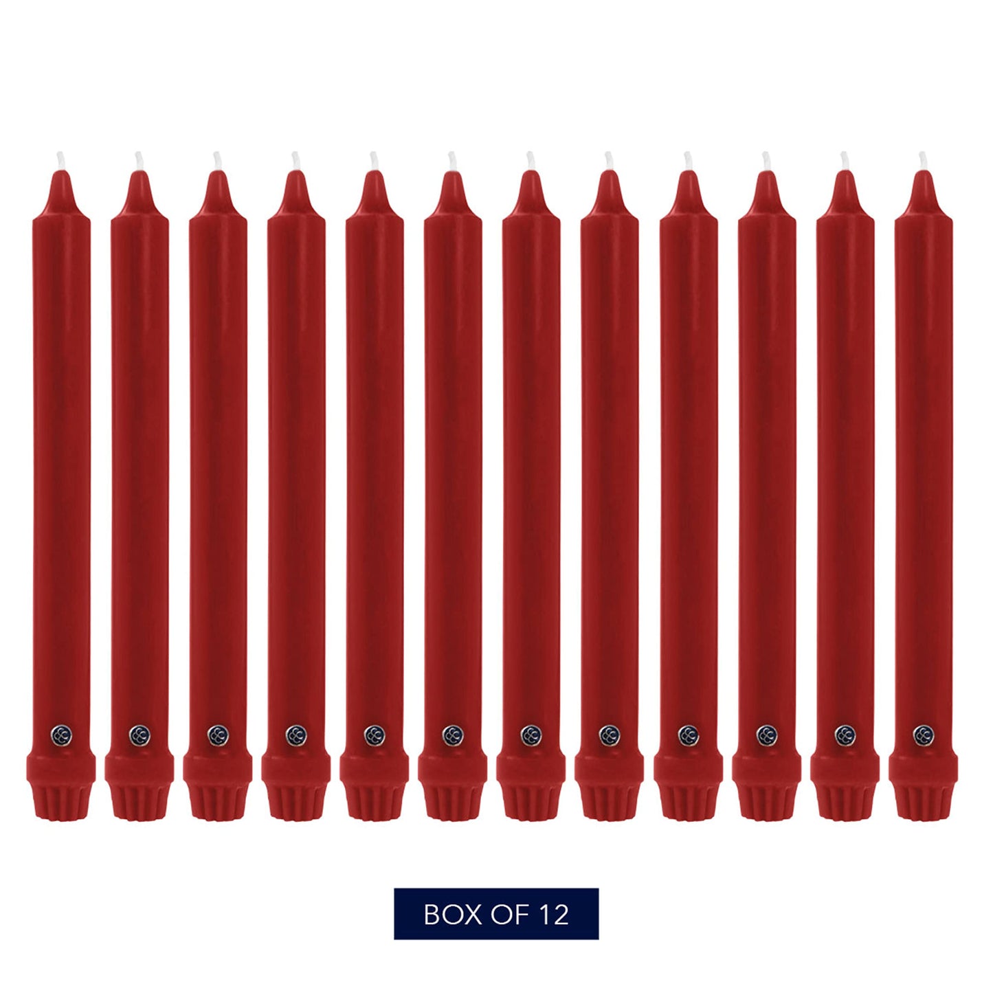 Colonial Dripless 12-Inch Candle with Classic Tip, Red