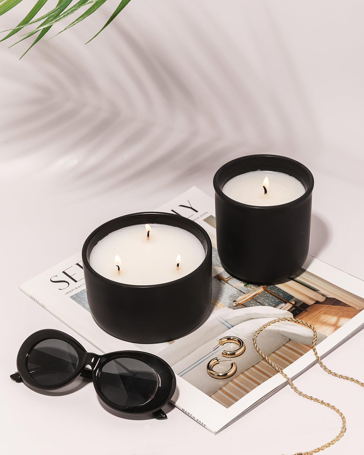 Wicked Rose Candle Co. Desert Eclipse Scented Candle | Cardamom, Orange Peel, Sea Salt & Amber | 10 oz Hand-Poured Coconut Apricot Wax | 45+ Hour Clean Burn | Modern Luxury Home Fragrance