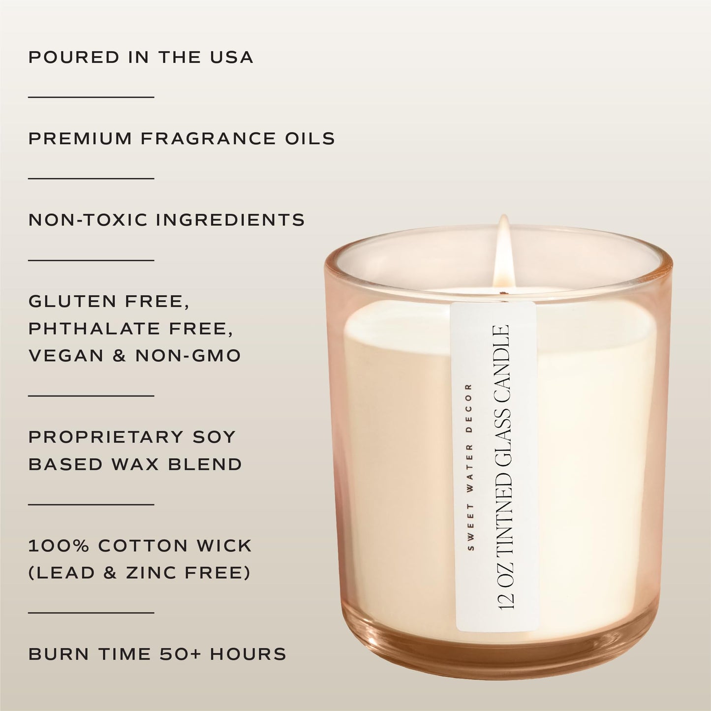 Sweet Water Decor Weekend Scented Soy Candles – Citrus, Grapefruit, Sage, Lavender, Amber – Cozy and Fresh Aroma – 50 Hour Burn – 12oz Tinted Glass Jar for Home Decor and Bedroom Decor