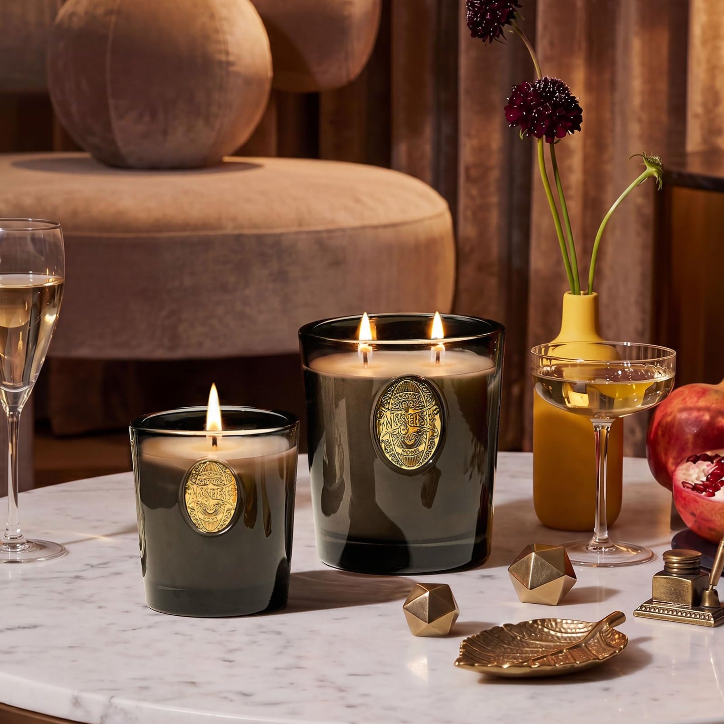 M&SENSE Natural Soy Candle | Oud Wood & Black | 9.2 oz, 50H Burn Time | Luxury Scented Candle for Relaxation, Gifting, Home Décor | Ideal for Bedroom, Office, Party Ambiance