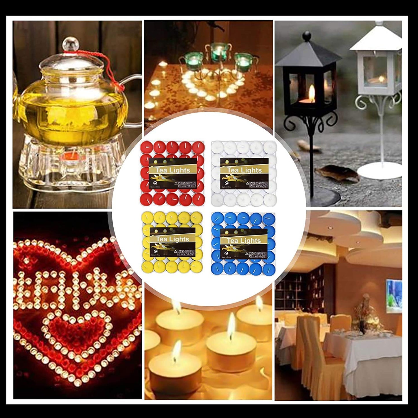 OUO Tea Lights - 50 Pack Smokeless, Dripless & Long Lasting Mini Tealight Candles for Mood, Dinners, Parties, Home Decoration, Wedding, Crafts (Pink)