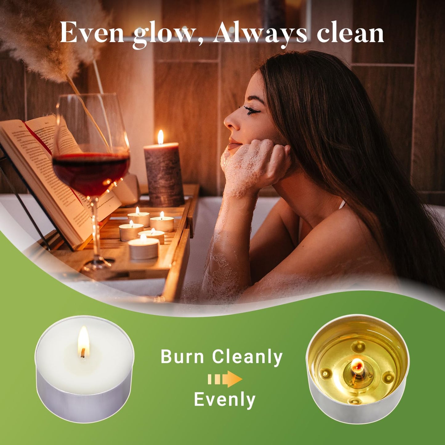 Unscented Tea Lights Candles 200 Pack,6 Hours Long Burning White Tea Candles Bulk,Non-Paraffin, Clean Burn, Smokeless, Palm Tealight Candles for Wedding,Centerpiece,Christmas Lights,Home Decor