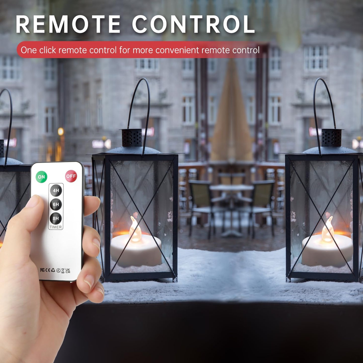 24Pack LED Tea Light Remote Control Battery Operated Flameless Candles Realistic and Bright Flickering Long Lasting 400 Hours Electric Candles for Christmas Home Party Wedding Decor (Warmyellow)