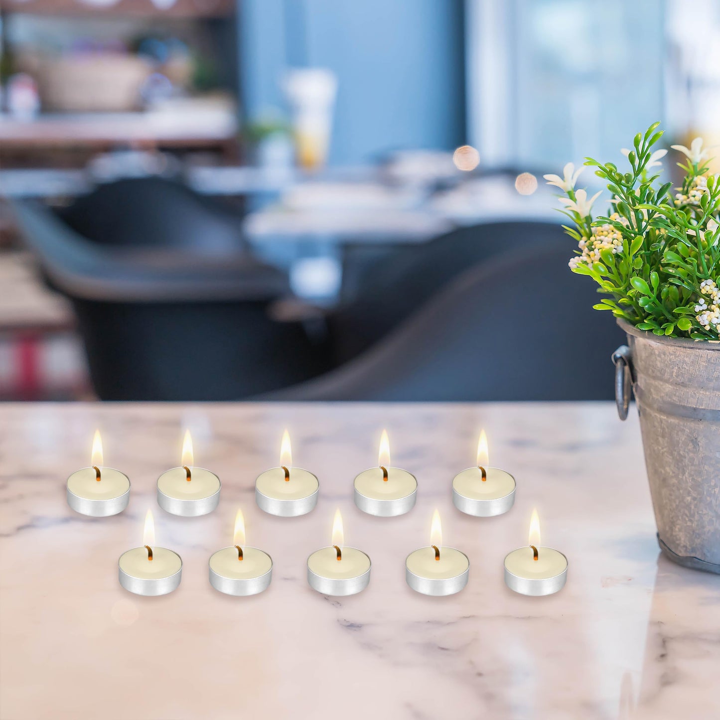 Mega Candles 50 pcs Unscented Ivory Tea Lights Candles, Pressed Wax Candle 3.5 Hour Burn Time, Home Décor, Wedding Receptions, Occasions, Festivities, Events, Meditations, Spa, Prayers, Vigil