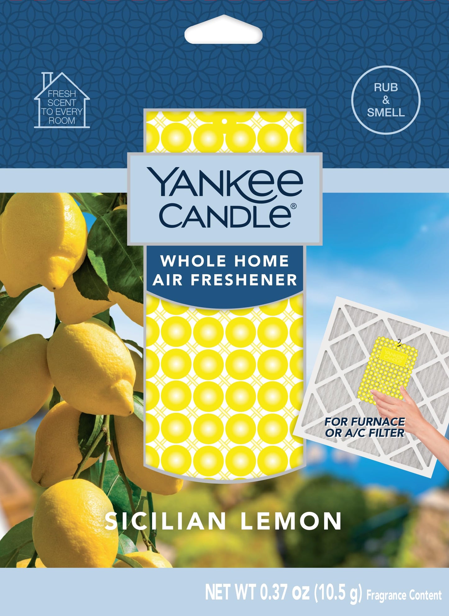Yankee Candle Whole Home Air Freshener Variety Pack (Sage Citrus, Lilac Blossoms, Dried Lavender & Oak, & Sicilian Lemon) (1ea / Pack of 4)