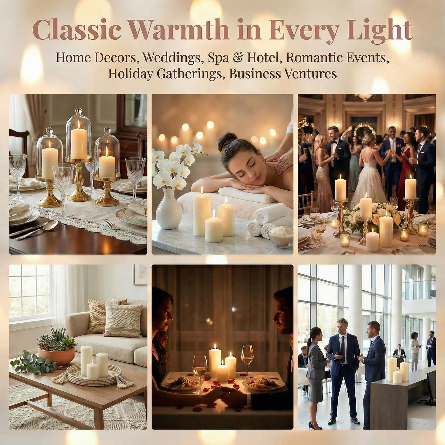 12 Pcs Individually Wrapped Pillar Candles Bulk, 2x3 2x6 2x8 Inch, Unscented Dripless Smokeless, Hurricane Candles for Wedding Party, Spa, Home Decor (12 White Pointed-tip, 2 x 3/6/8 Inch)