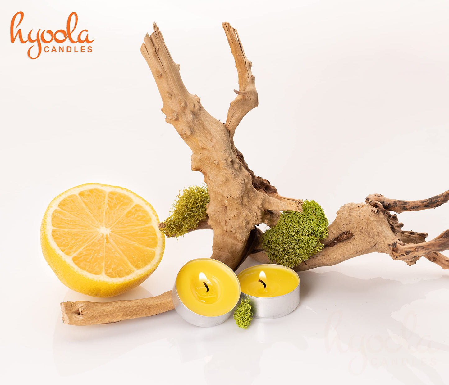 Hyoola Tealight Citronella Candles - Anti Mosquito Candle - 4 Hour Burn - 50 Pack - DEET Free