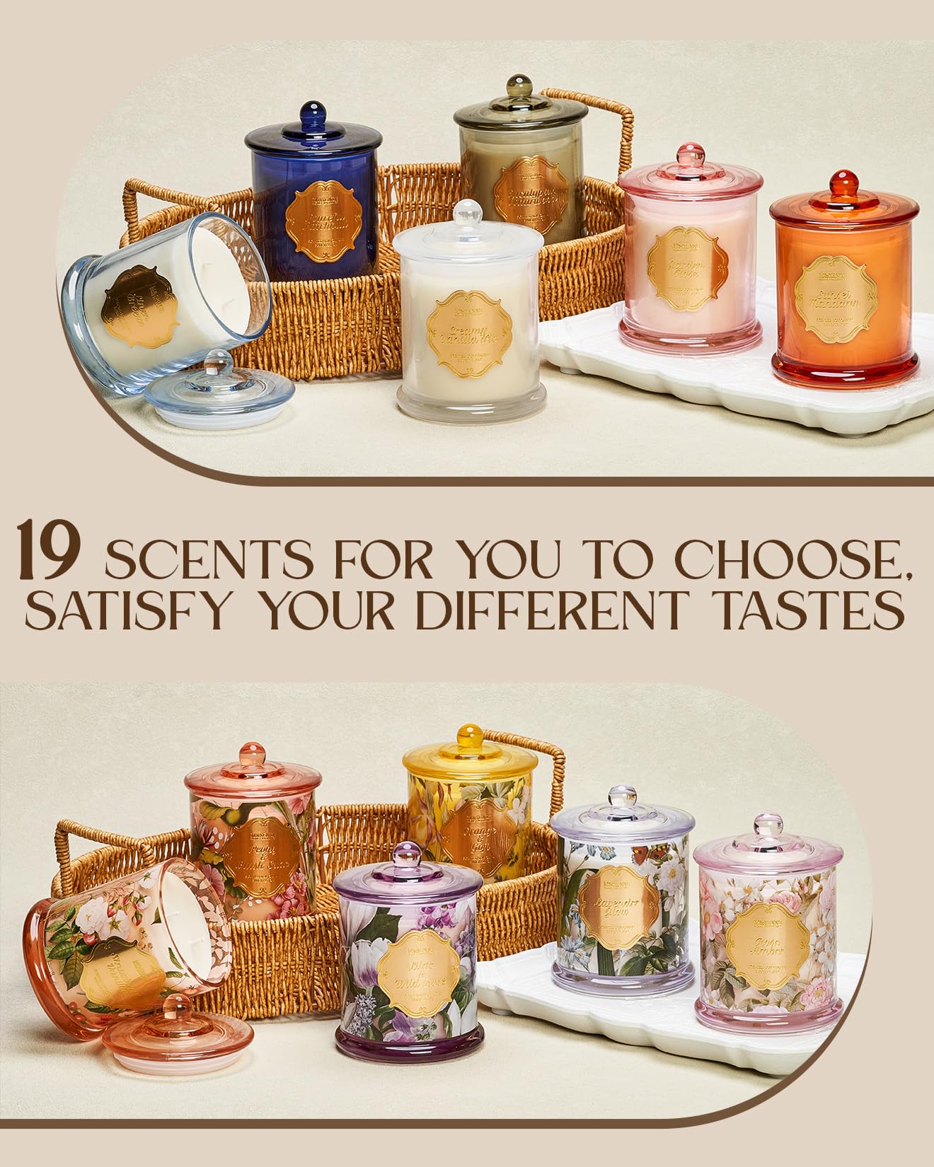 M&SENSE Strawberry Vanilla Scented Candles, Natural Soy Candle 75 Hours Burning, 12.7oz Large Vanilla Candles for Summer, Romantic Gifts for Women