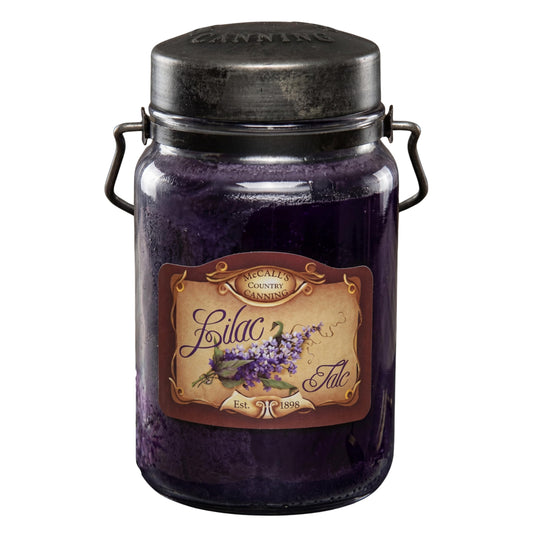McCall’s Candles | Lilac | 26 oz Scented Candle | USA-Poured | Vintage Rustic Jar with Carrying Handle | Blooming Lilac & Spring Breeze Fragrance